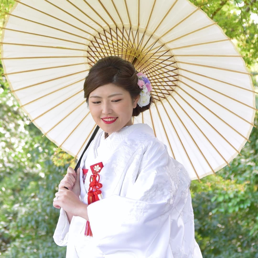 京都結婚式前撮りのロングの髪型とメイクの写真