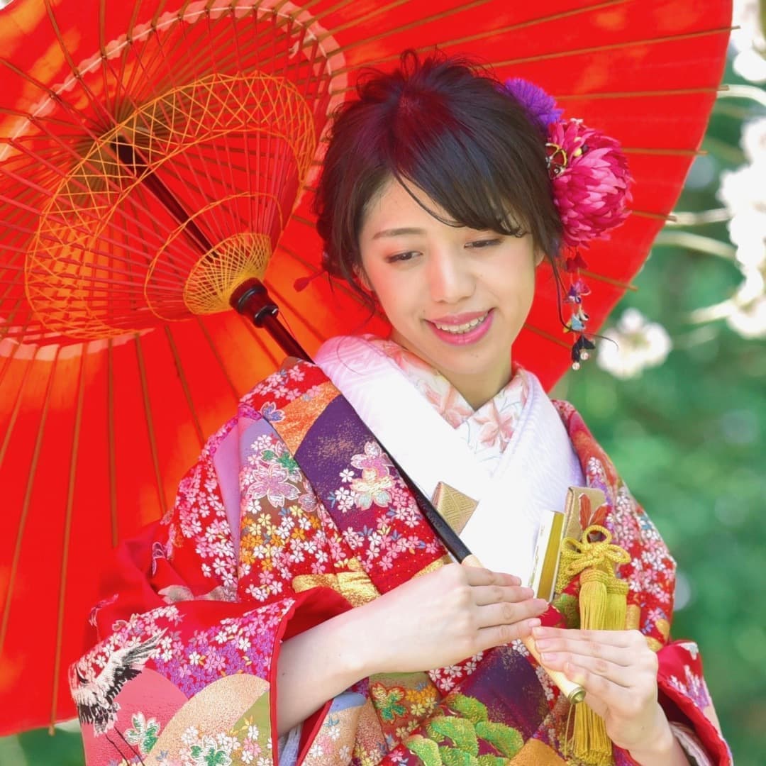 結婚式花嫁和装の髪型洋髪