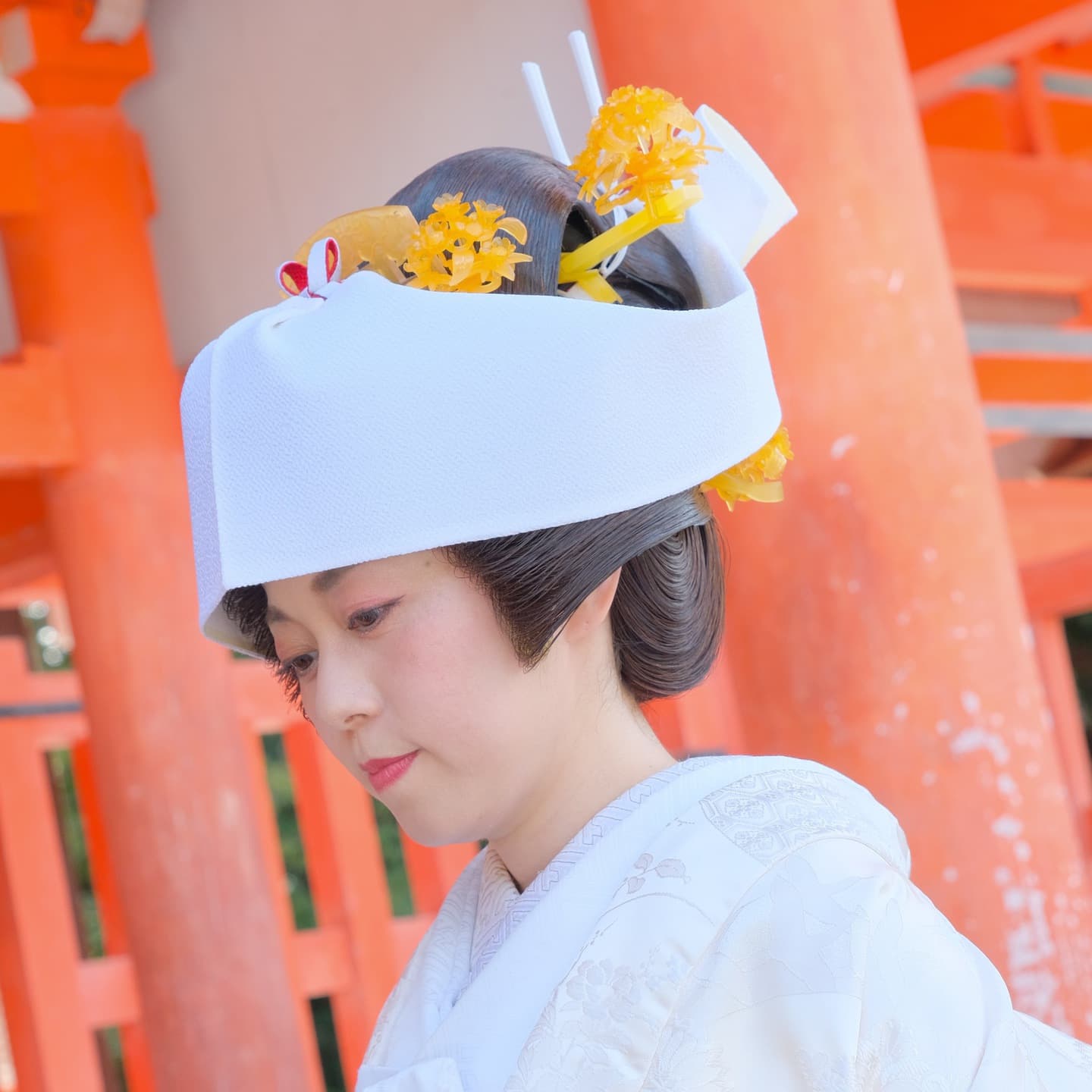 白無垢つのかくしでのかつら写真