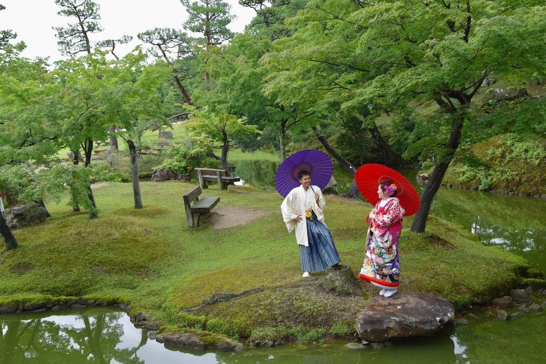 雨の日の前撮りの写真