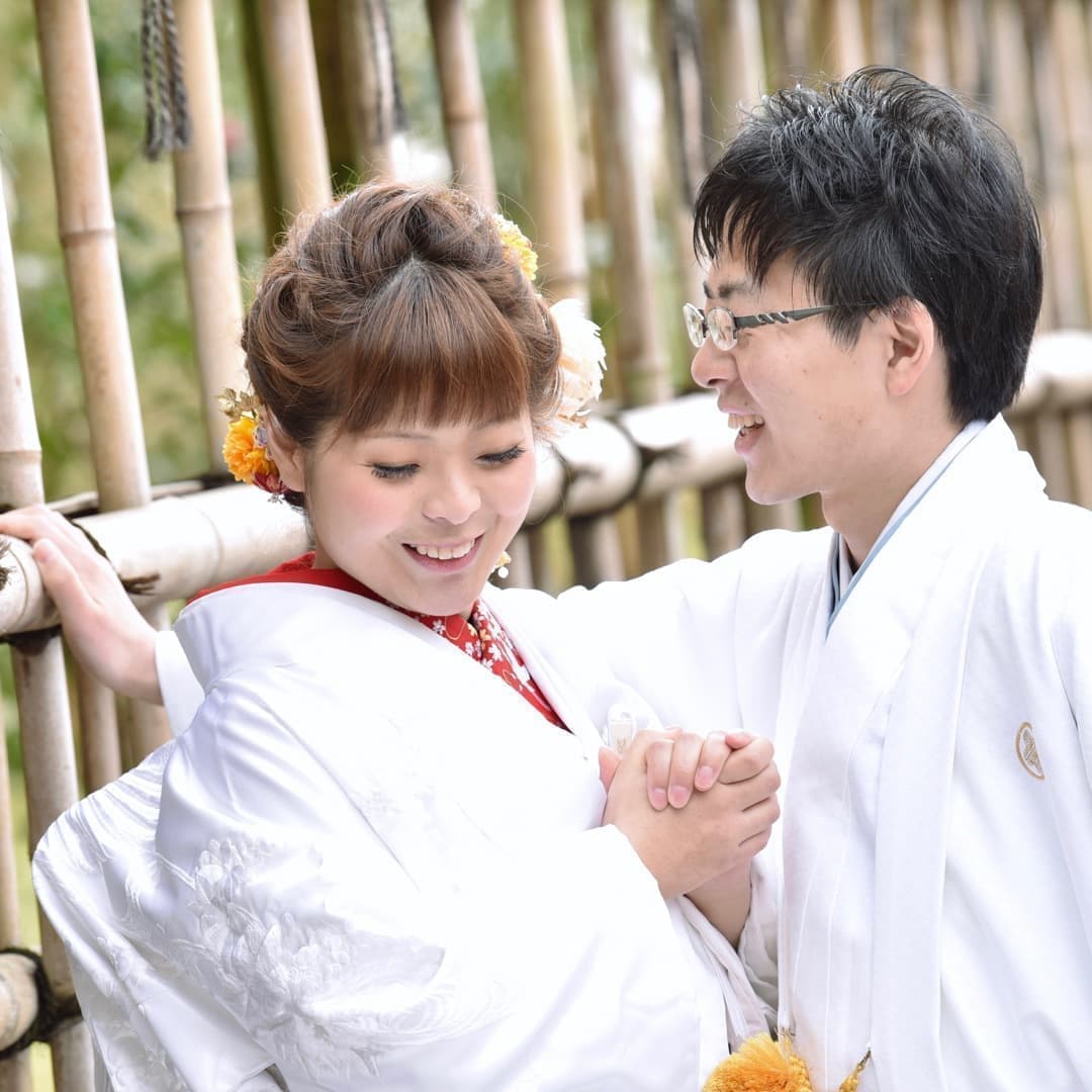 京都結婚式前撮りのロングの髪型とメイクの写真