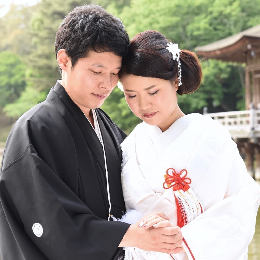 京都結婚式前撮りのロングの髪型とメイクの写真