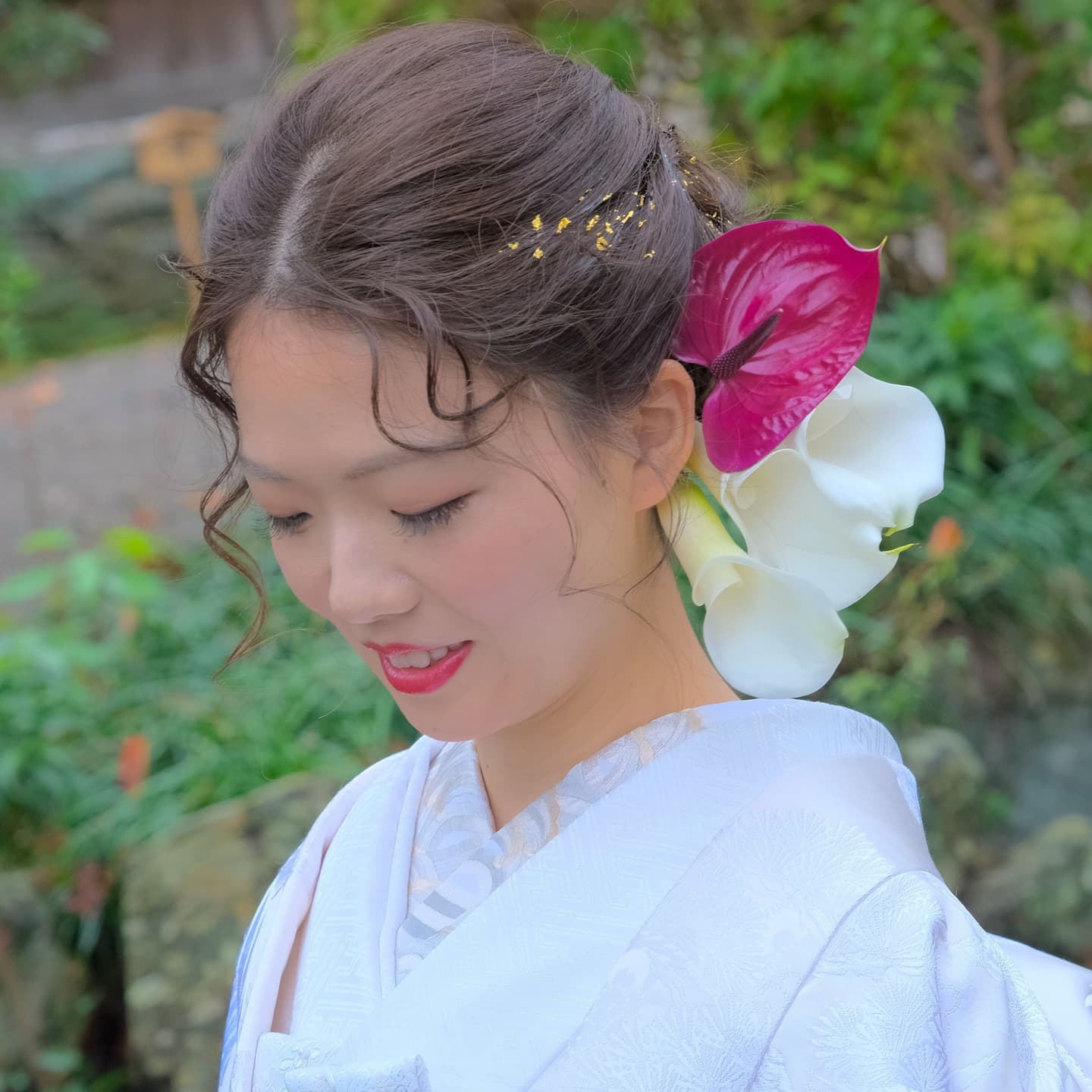 白無垢髪型ロング