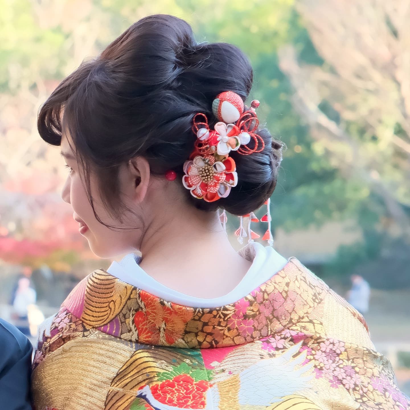 色打掛の髪型ロング