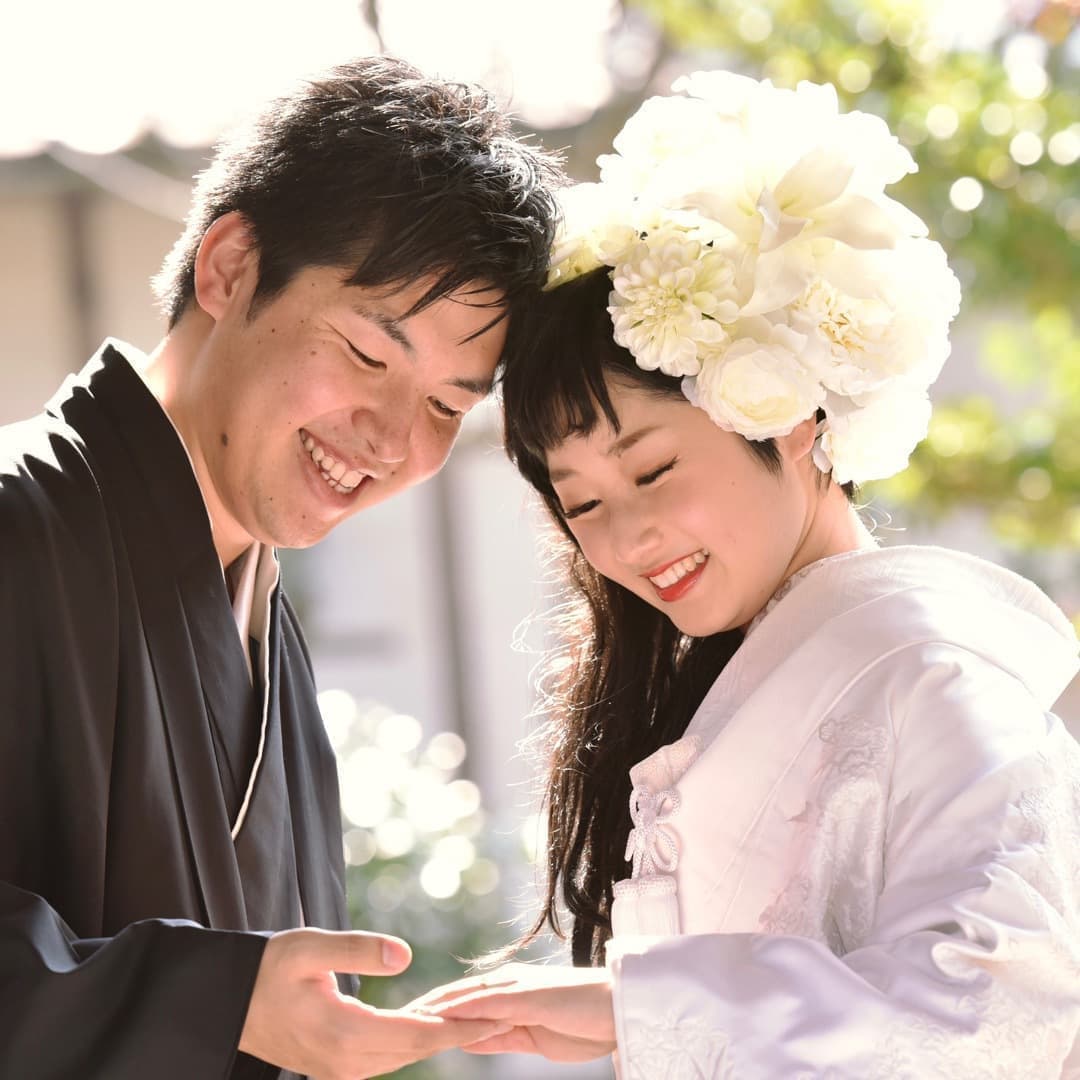結婚式花嫁和装の髪型洋髪