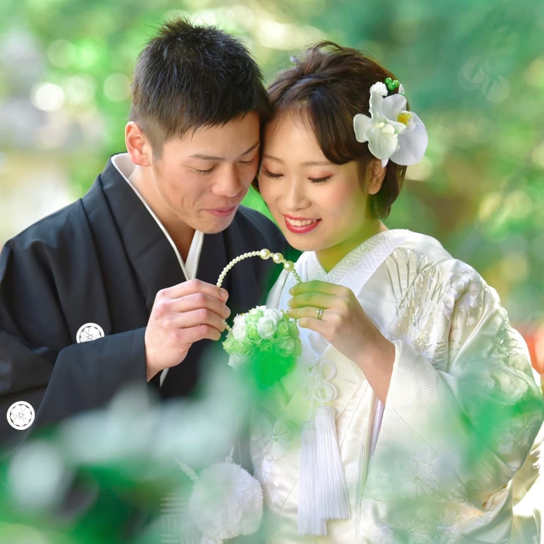 結婚式花嫁和装の髪型洋髪