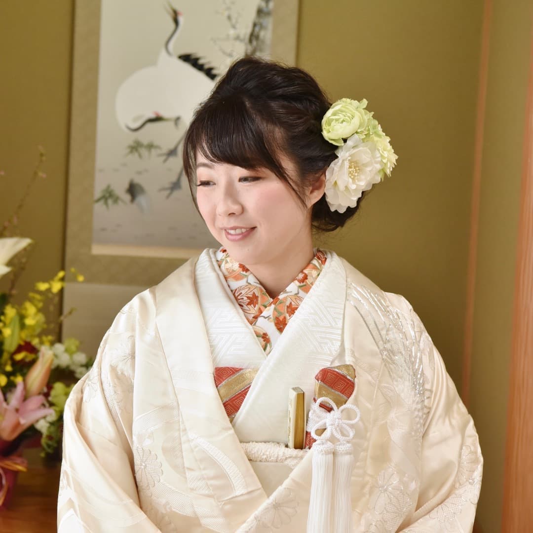 京都結婚式前撮りのロングの髪型とメイクの写真