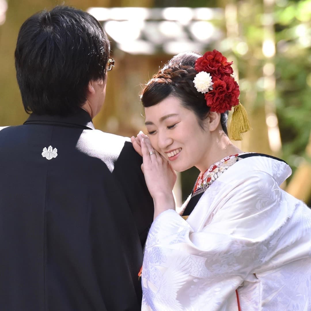 京都結婚式前撮りのロングの髪型とメイクの写真