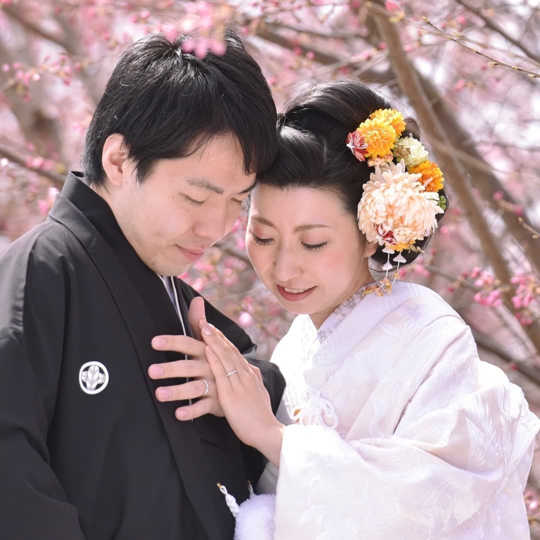 京都結婚式前撮りのロングの髪型とメイクの写真