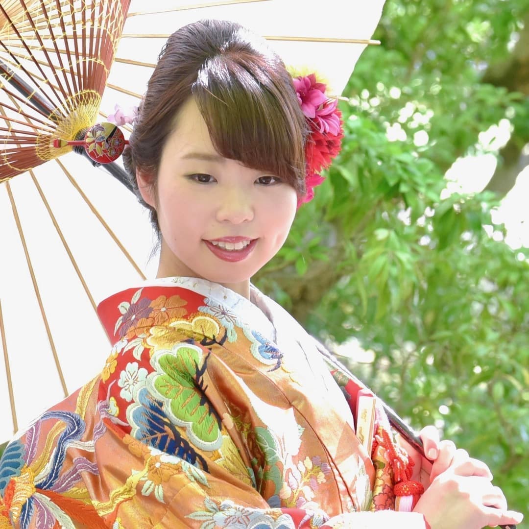 結婚式花嫁和装の髪型洋髪