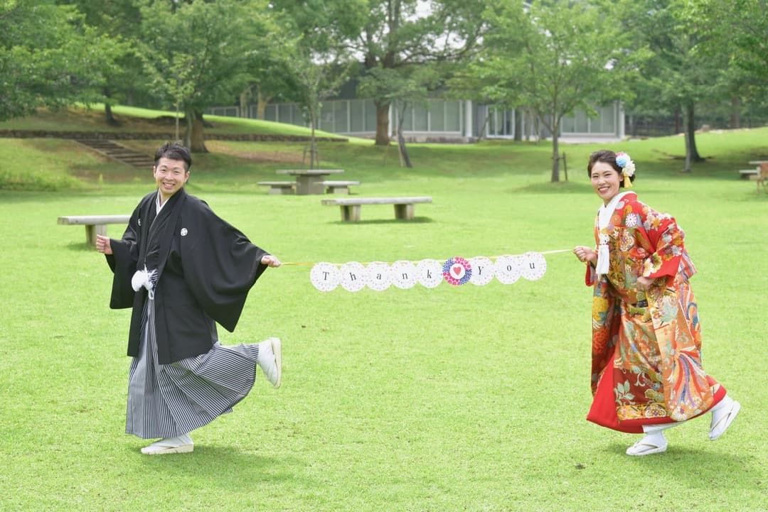 結婚式和装前撮りのガーランド