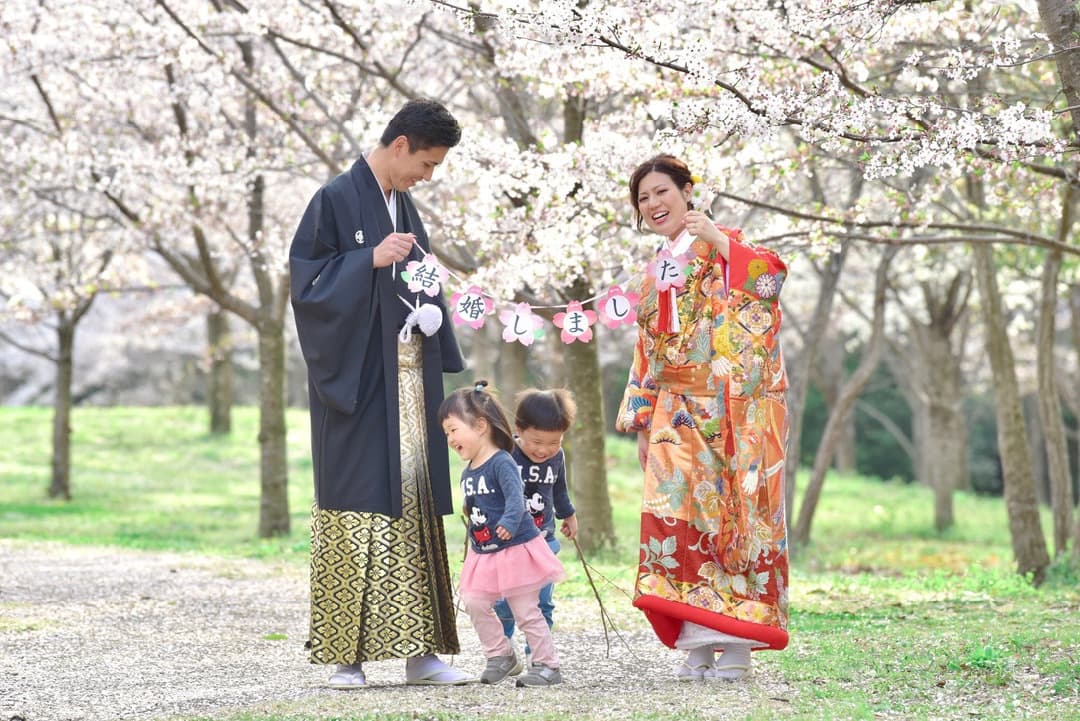 結婚式和装前撮りのガーランド