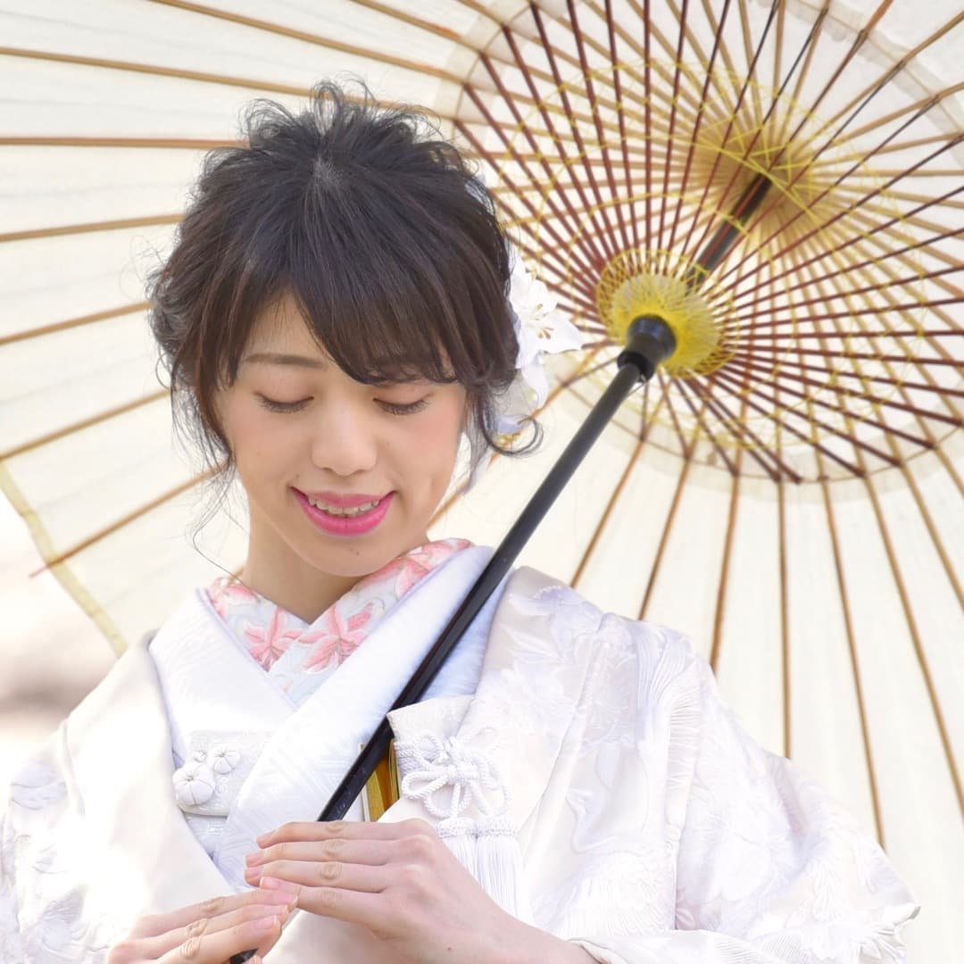 京都結婚式前撮りのロングの髪型とメイクの写真