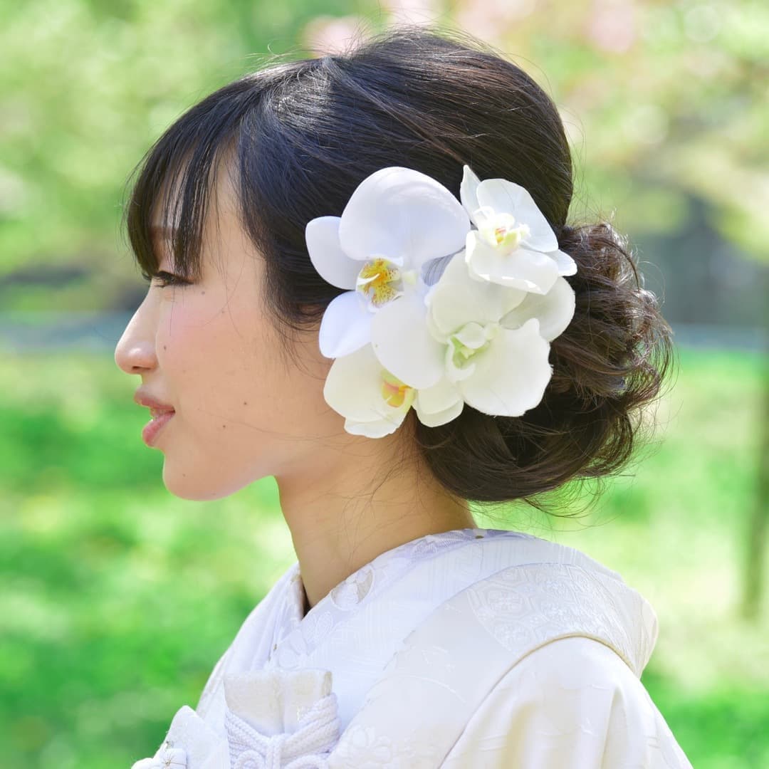 京都結婚式前撮りのロングの髪型とメイクの写真