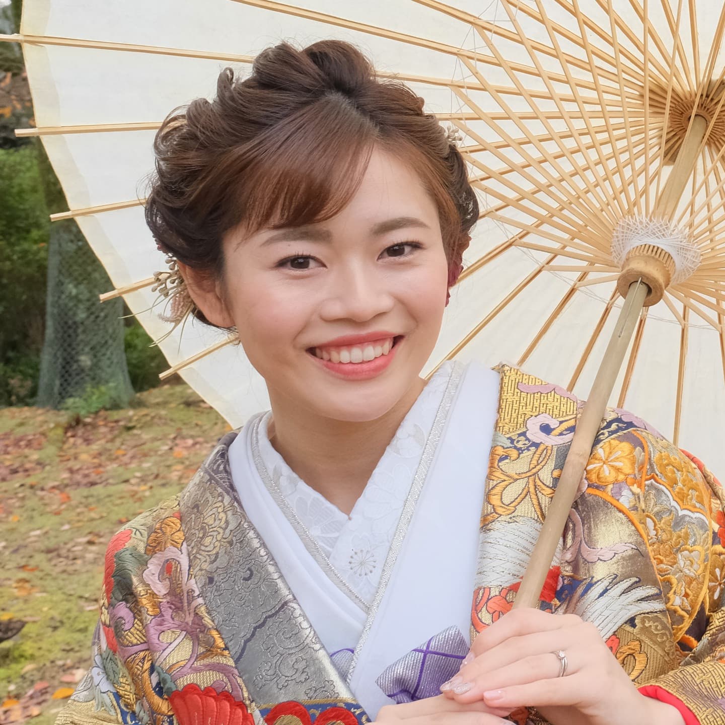 色打掛の髪型ロング