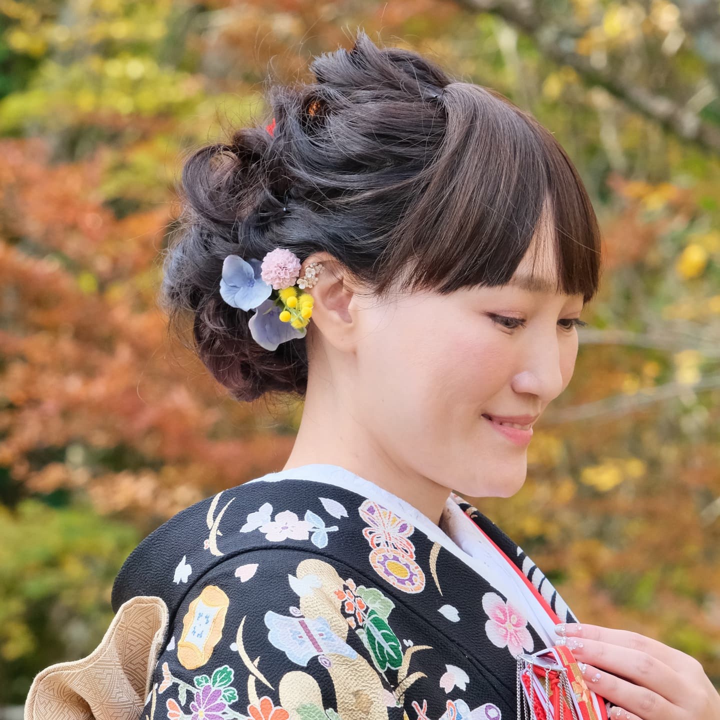 引振袖の髪型ロング