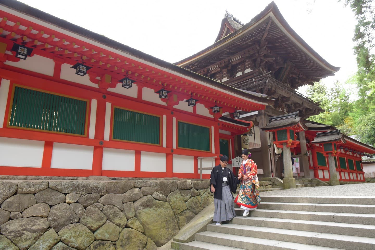 奈良・石上神宮での結婚式の写真