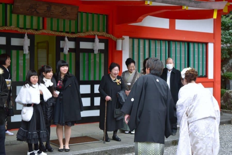 熊野速玉大社の結婚式の花嫁