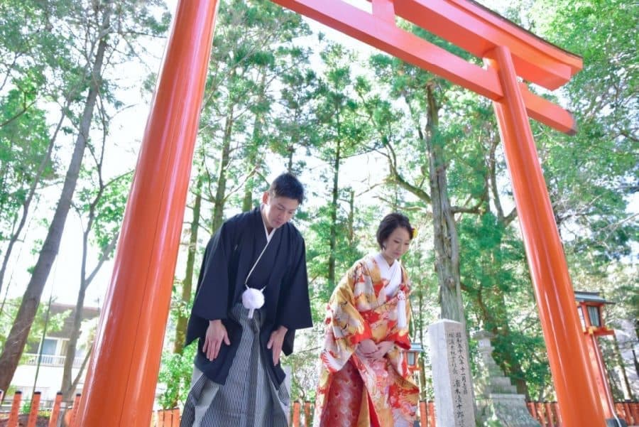 熊野速玉大社の神前結婚式の写真