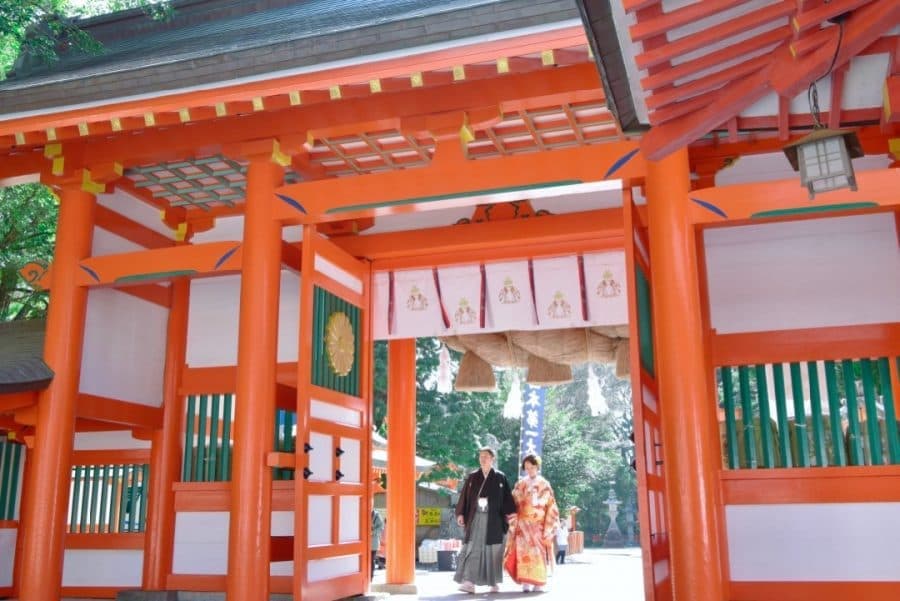 熊野速玉大社の神前結婚式の写真