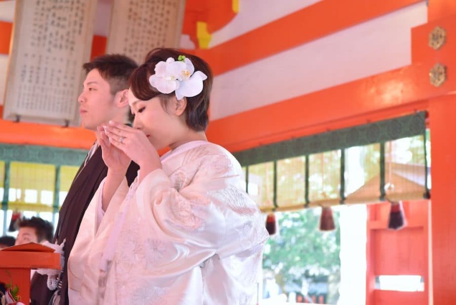 熊野速玉大社の神前結婚式の写真