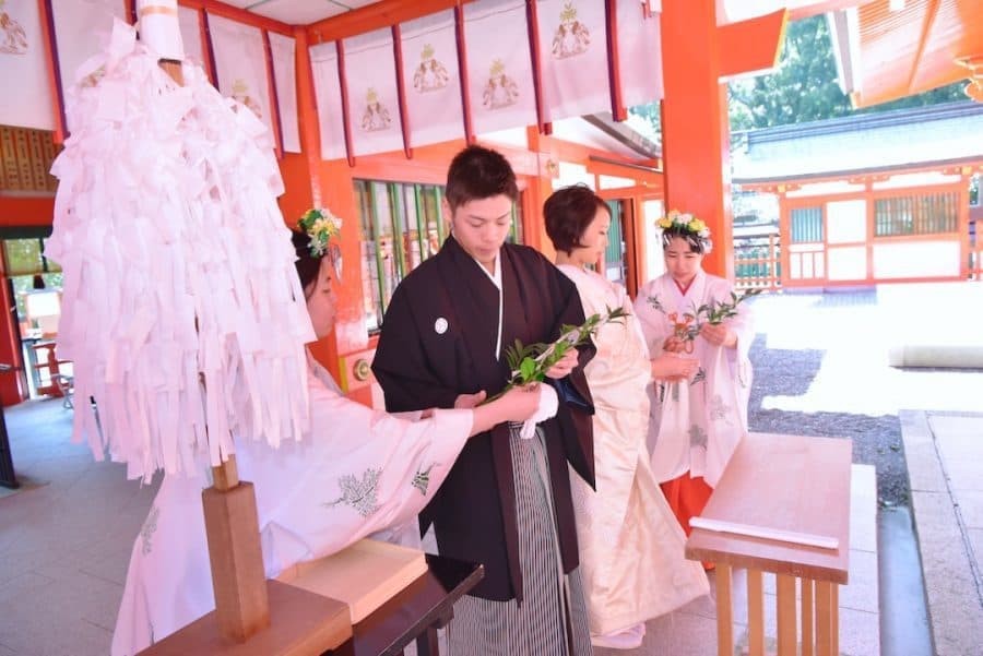 熊野速玉大社の神前結婚式の写真