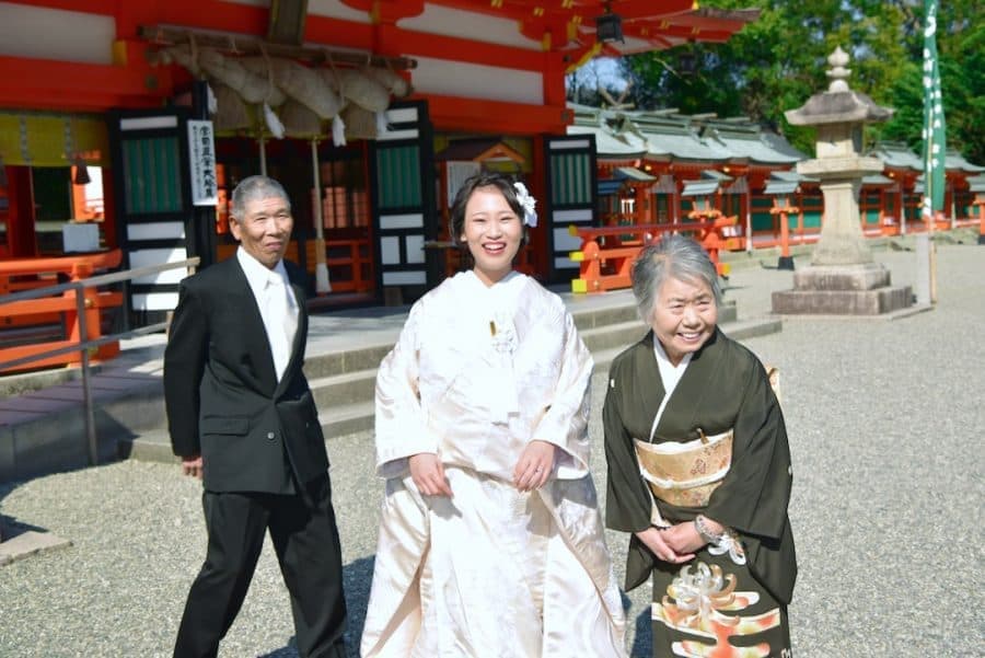 熊野速玉大社の神前結婚式の写真