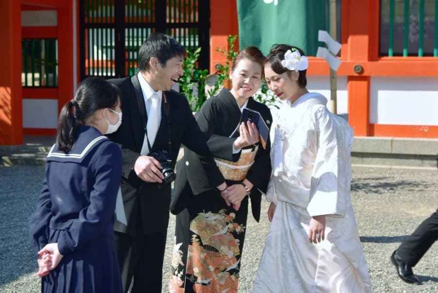 熊野速玉大社の結婚式の花嫁