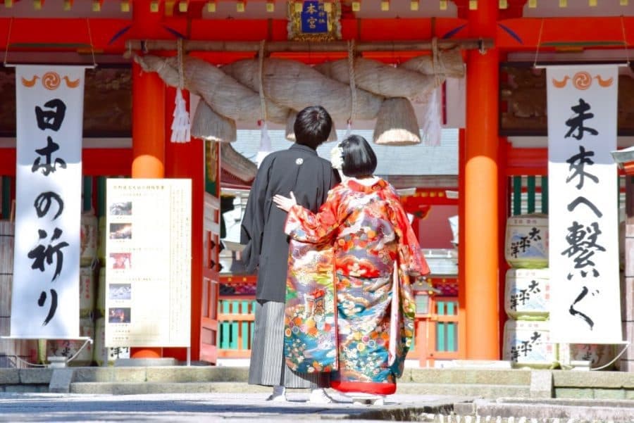 熊野速玉大社の神前結婚式の写真