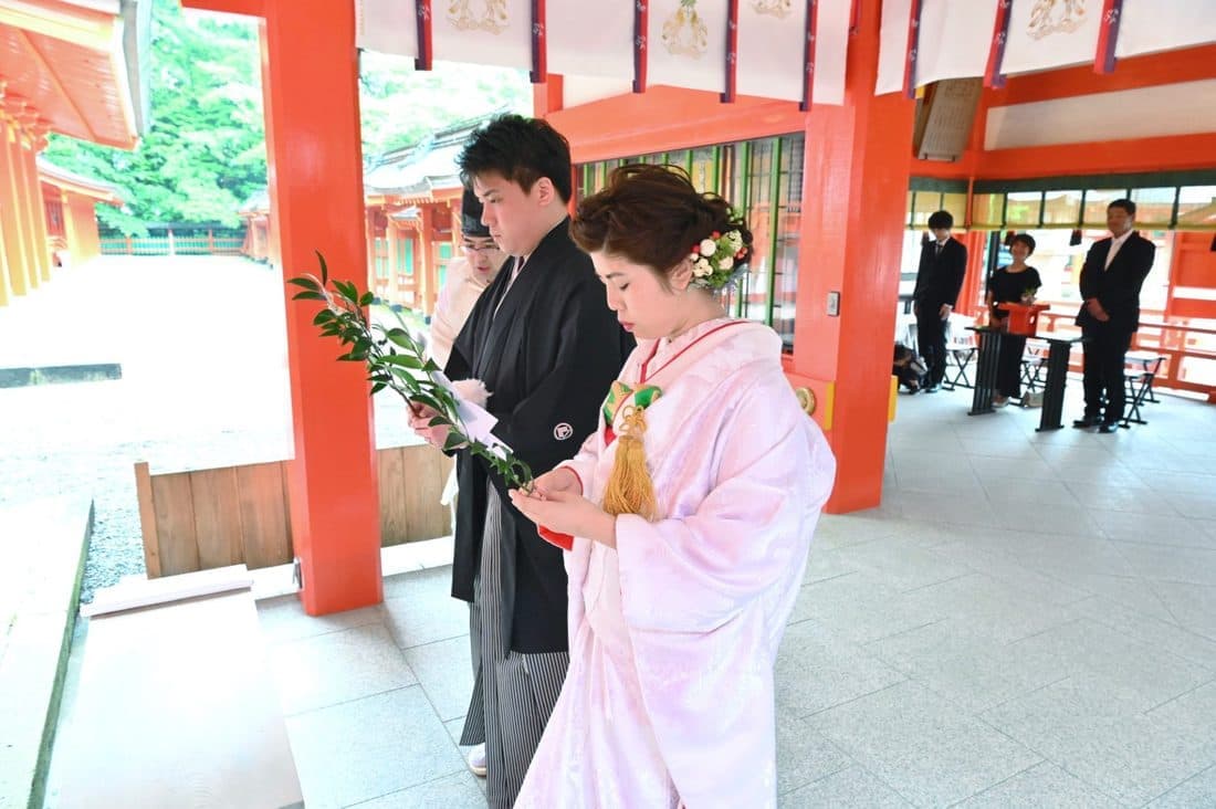 熊野速玉大社の神前結婚式の写真