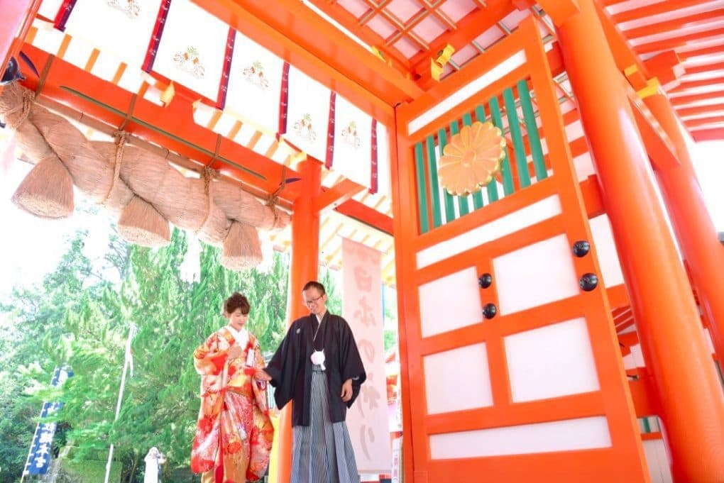 熊野速玉大社で神前結婚式の写真