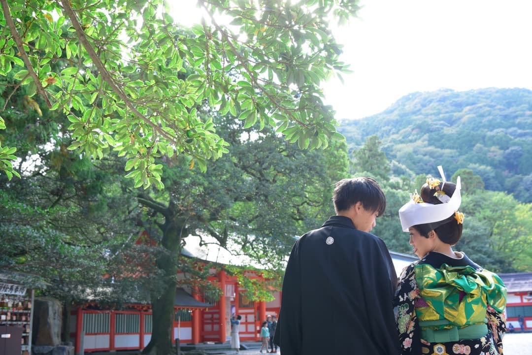 熊野速玉大社で神前結婚式の写真