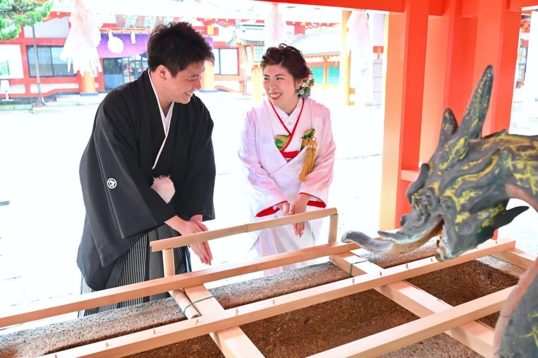 熊野速玉大社の神前結婚式の写真