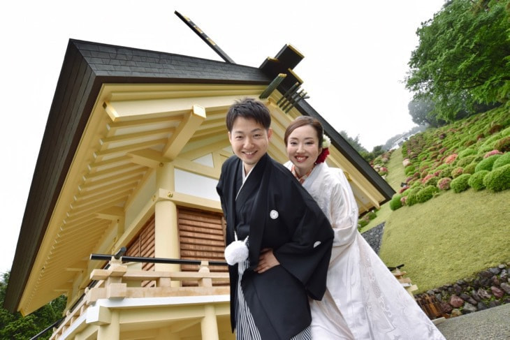 自然社本宮の結婚式の白無垢花嫁