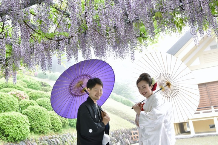 自然社本宮の結婚式の白無垢花嫁