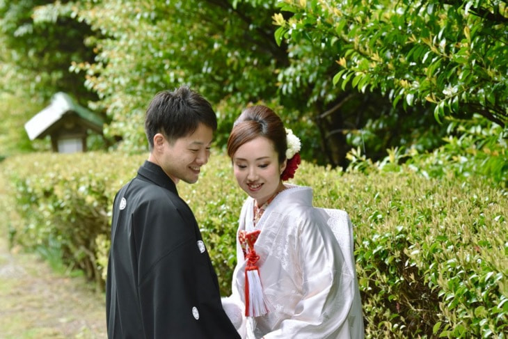 自然社本宮の結婚式の白無垢花嫁