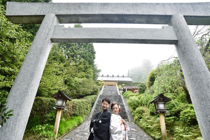 自然社本宮の結婚式の白無垢花嫁