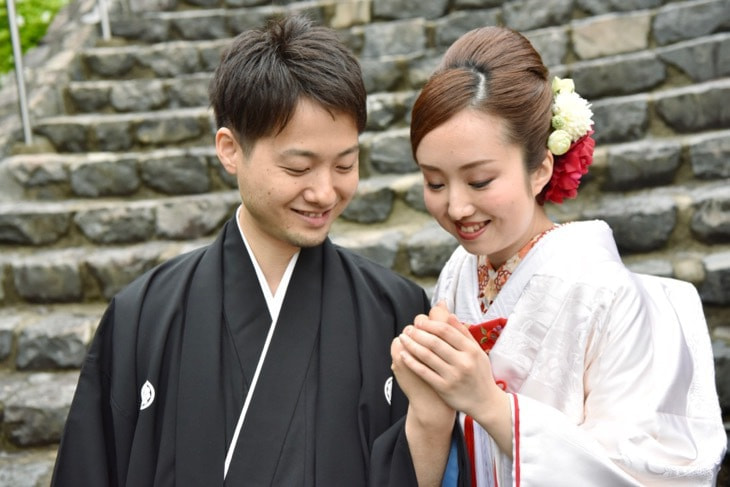 自然社本宮の結婚式の白無垢花嫁