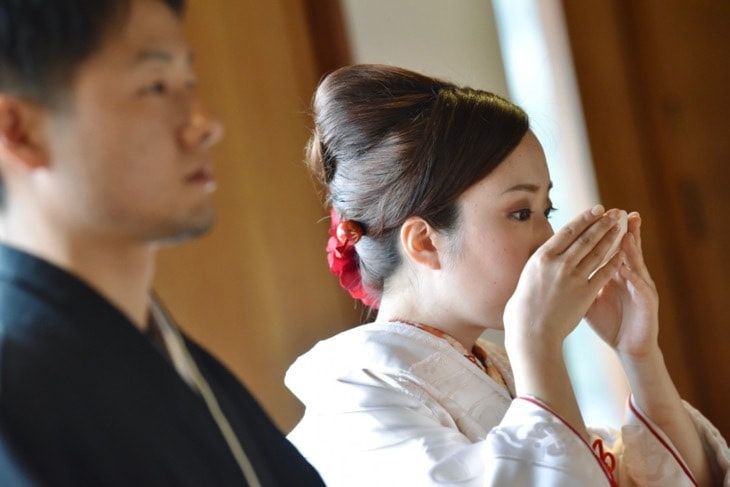 自然社本宮の結婚式の白無垢花嫁