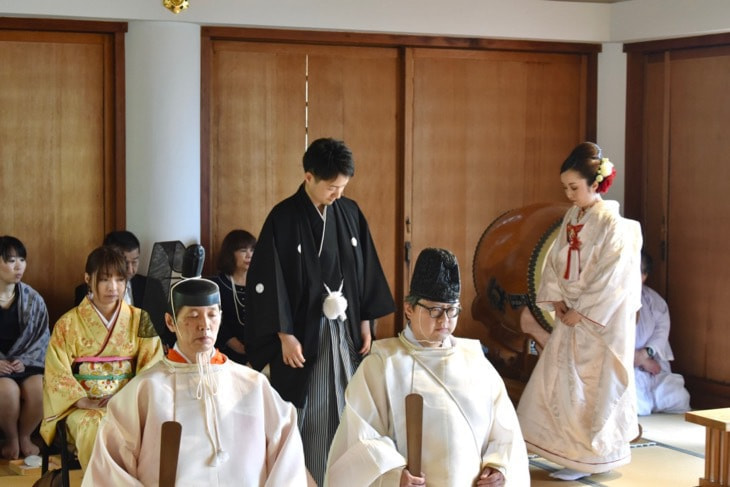 自然社本宮の結婚式の白無垢花嫁