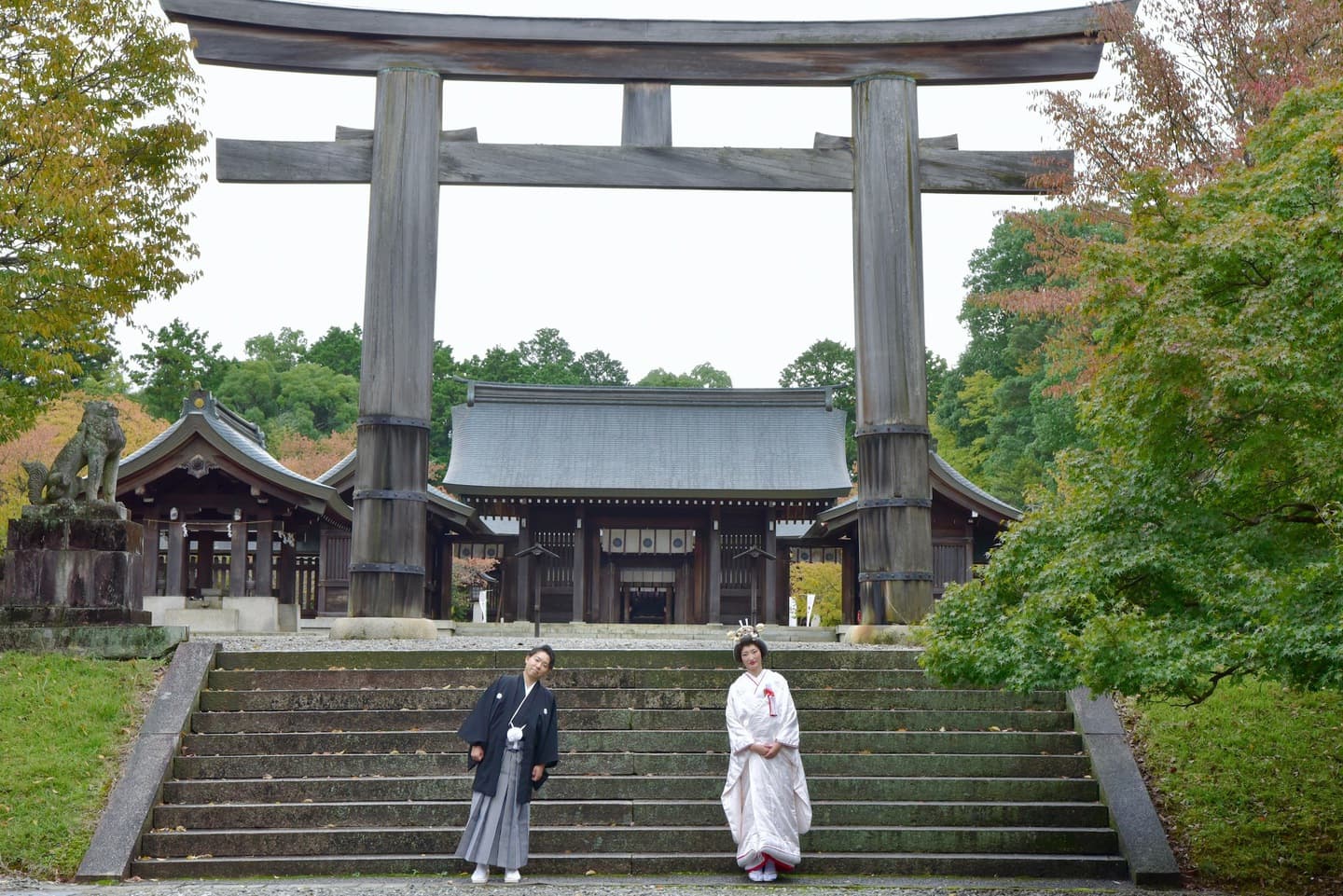 奈良の吉野神宮で結婚式の写真