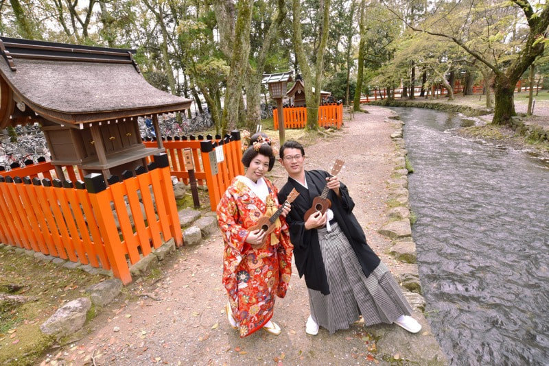 上賀茂神社の白無垢の花嫁さん