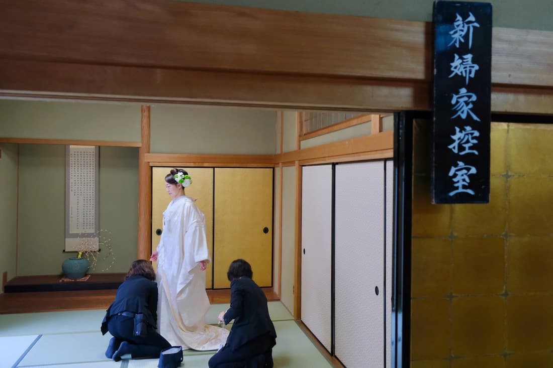 建部大社の結婚式の写真