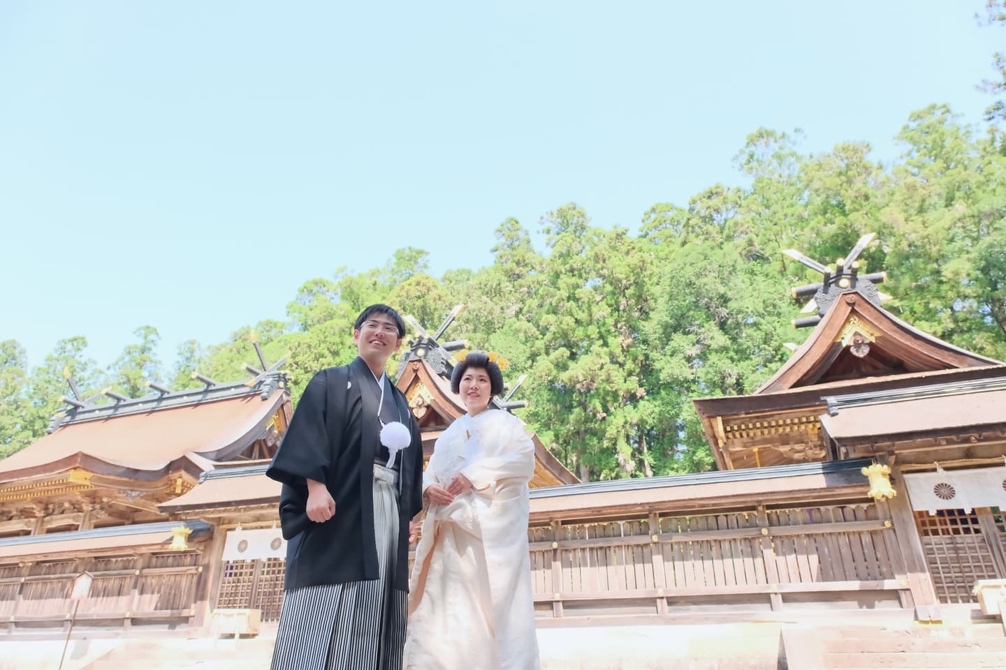 熊野本宮大社での結婚式の写真