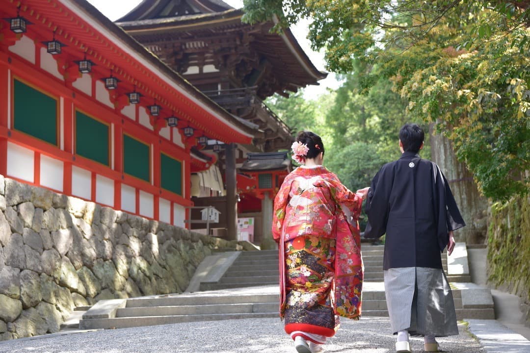 石上神宮で結婚式写真