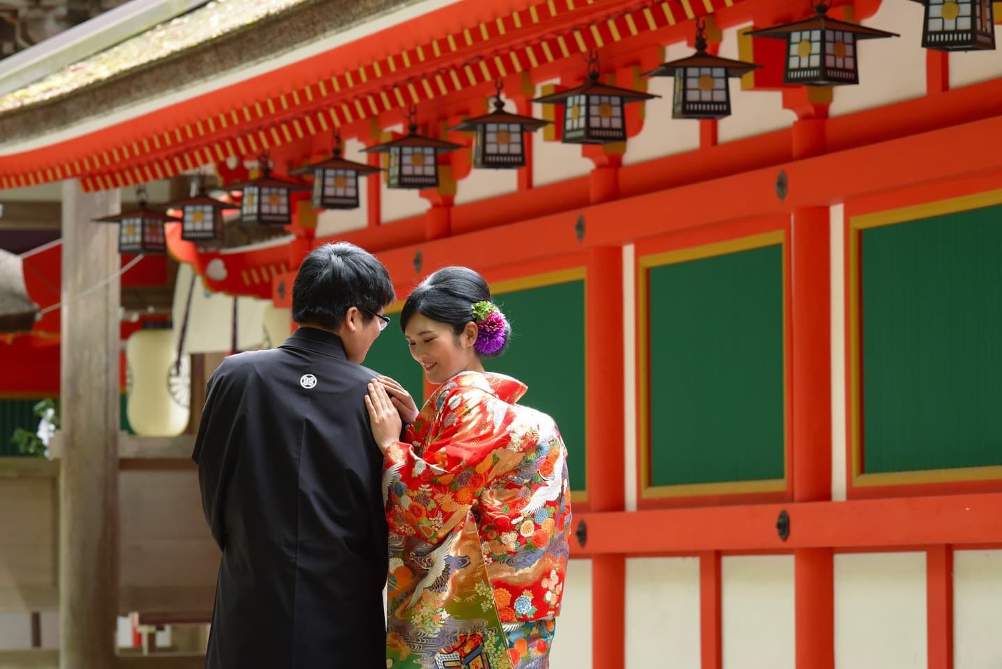 石上神宮で結婚式写真