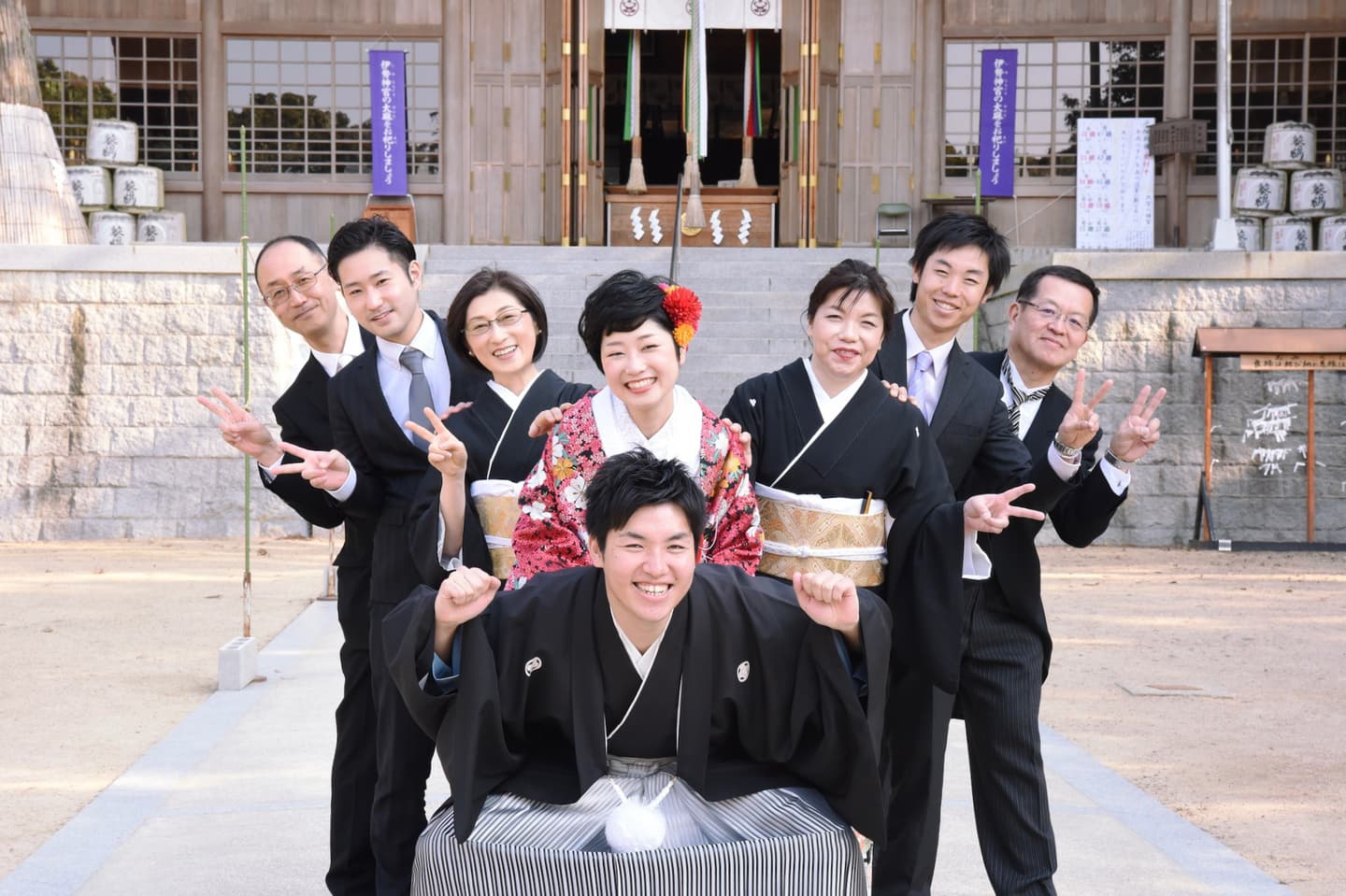 大宮八幡宮での結婚式の写真