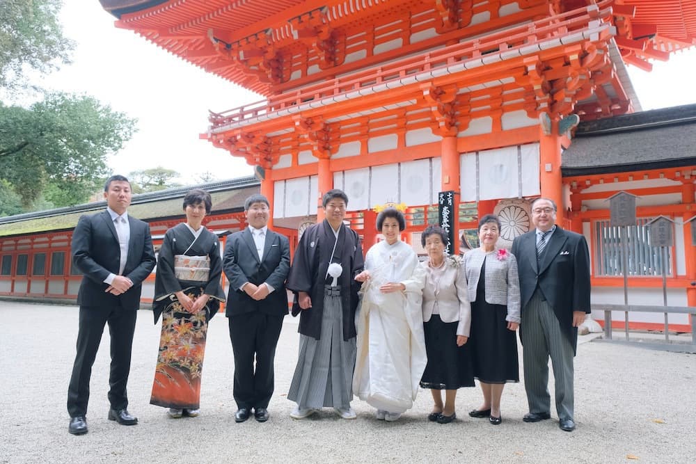 下鴨神社での結婚式の写真