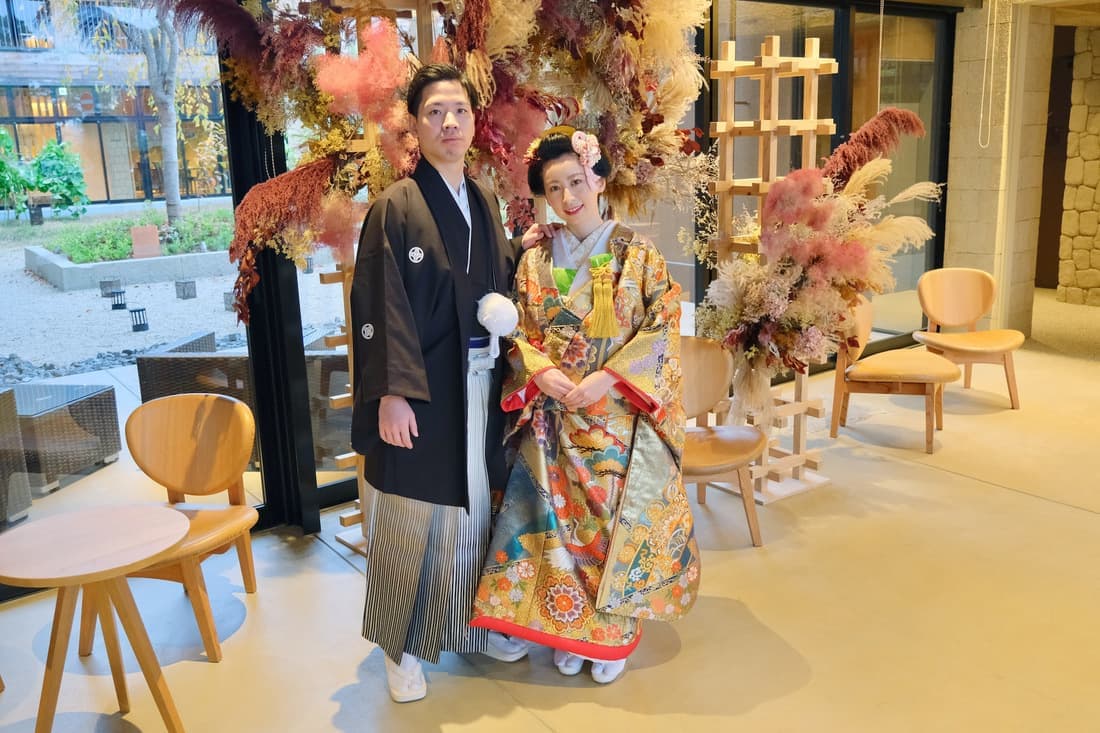 春日大社の結婚式の写真