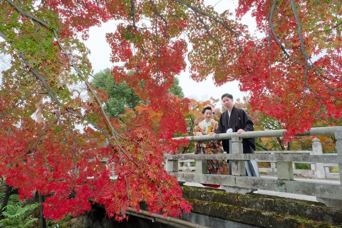 春日大社の結婚式の写真
